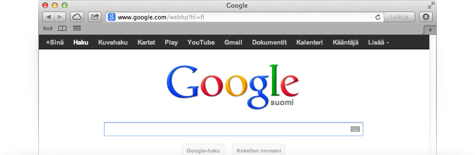 Aseta Google etusivuksi – Google